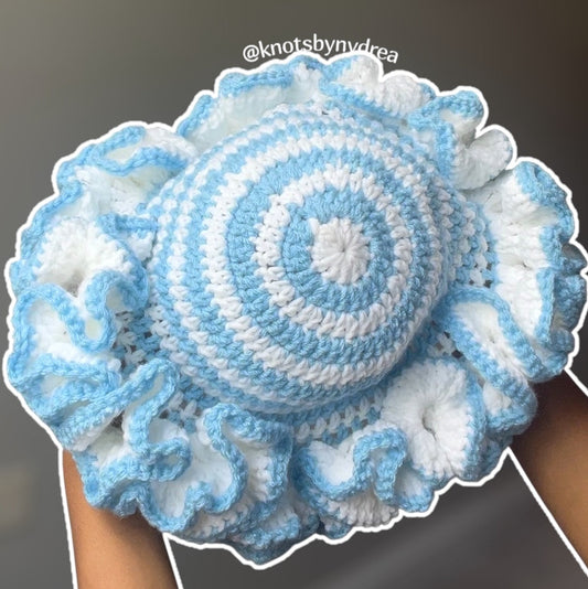 Cloud 9 Ruffle Hat|Crochet